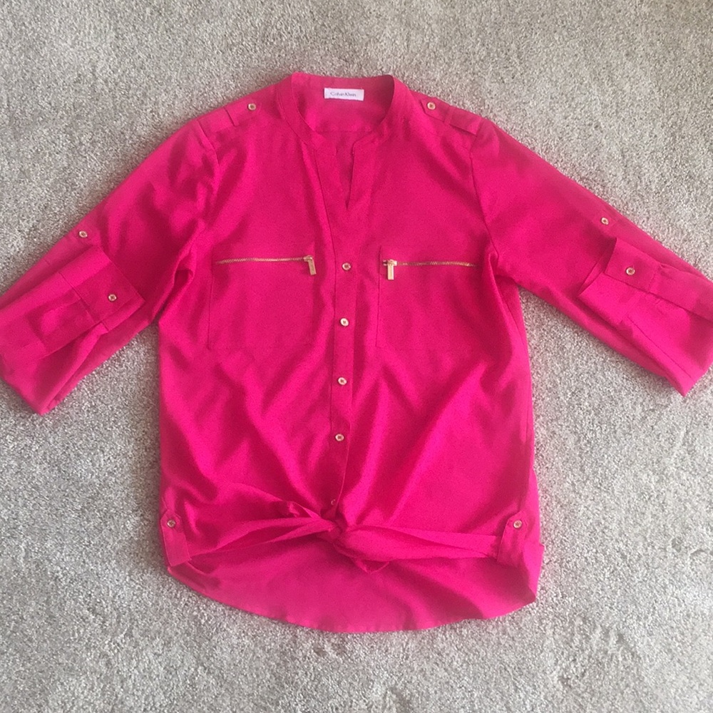 Calvin Klein Pink Button Up